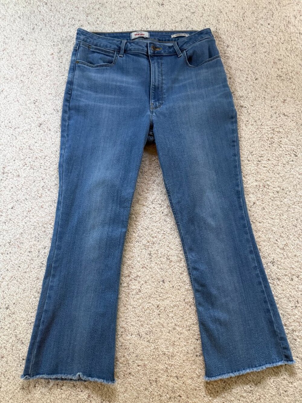 Ladies Wrangler High Rise Kick Flare Jeans - Size 12